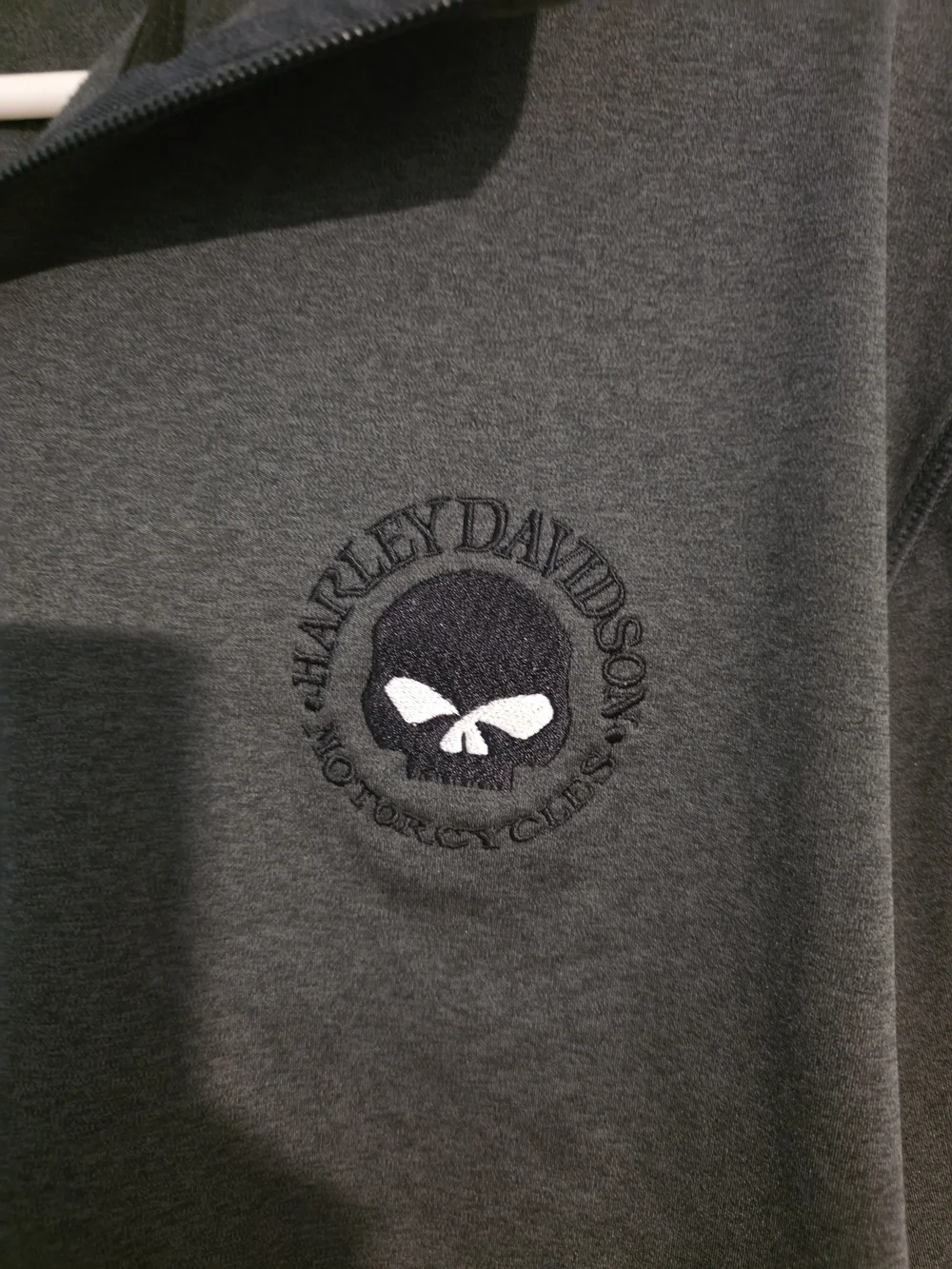 Harley-Davidson Men's Black Quarter-Zip Pullover Sweater